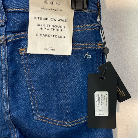 NWT rag & bone high-rise ankle cigarette jeans - Picture 2 of 10